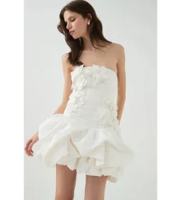 Aje Splendour Mini Dress In Ivory Size 8 for rent on The Volte - image 3