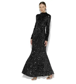Montique Rapture Sequin Gown Black Size 14/L for rent on The Volte - image 2
