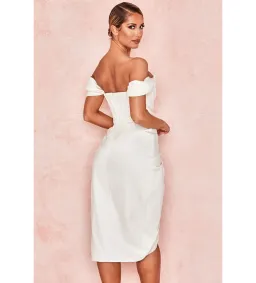 House Of CB Loretta Midi Dress Ivory Size 8/XS for rent on The Volte - image 4