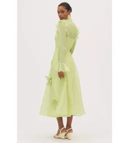 Leo Lin Katrina Butterfly Midi in Green  Size AU  8  for rent on The Volte - image 3