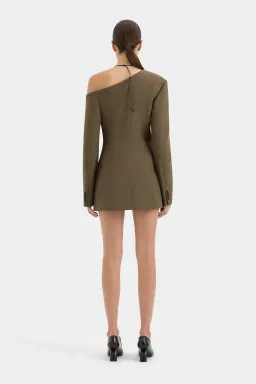 Sir the Label Sartoria Mini Dress in Chocolate Marle Size 8  for rent on The Volte - image 3