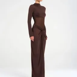 Benni Dora Maxi Dress Chocolate Size AU 8 for rent on The Volte - image 2