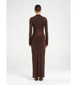 Benni Dora Maxi Dress in Chocolate Size S / AU 8 for rent on The Volte - image 3