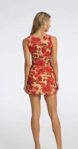 lsabelle Quinn Lucia Mini Skirt and Reina Reversible Top Camellia Floral Size 6 for rent on The Volte - image 4