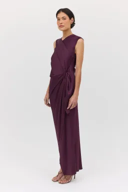 Bianca Spender Aubergine Satin Deviation Gown Size 10 for rent on The Volte - image 4