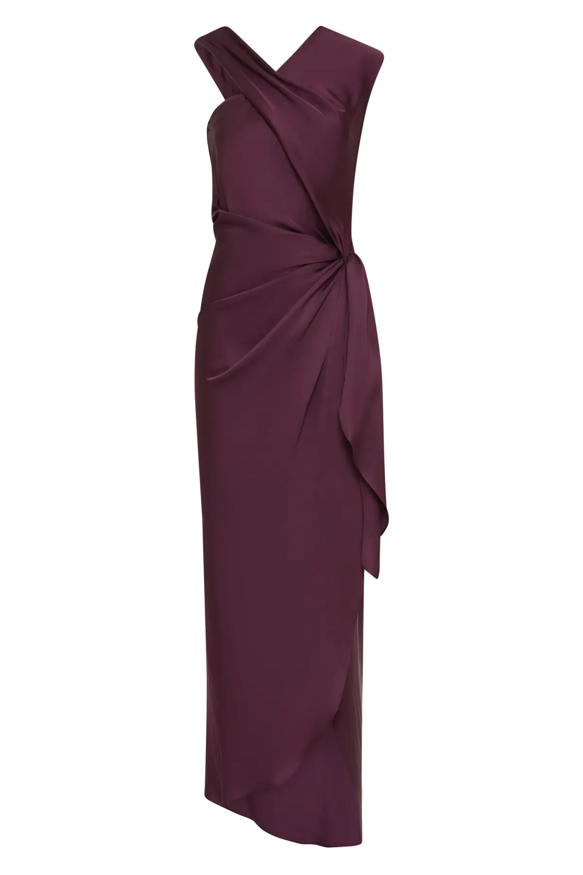 Bianca Spender Aubergine Satin Deviation Gown Size 10 - Image 9