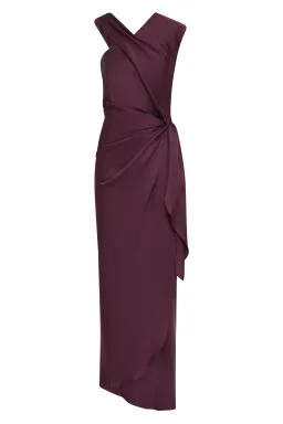 Bianca Spender Aubergine Satin Deviation Gown Size 10 for rent on The Volte - image 9