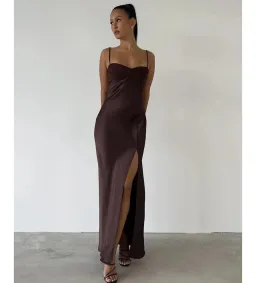 Bec & Bridge Julieta Maxi Dress In Chocolate Brown Size 10 for rent on The Volte - image 1