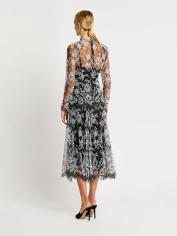 Moss & Spy Melody Midi Dress in Black/Ivory Size AU 14 for rent on The Volte - image 3