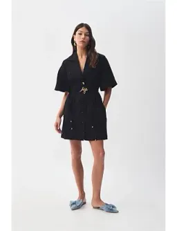 AJE Ana Mini Dress Black Size 8/S for rent on The Volte - image 17