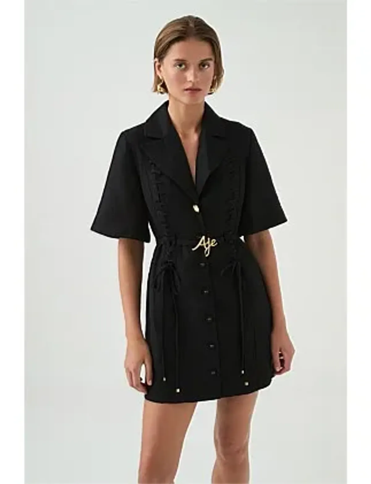 AJE Ana Mini Dress Black Size 8/S - Image 6