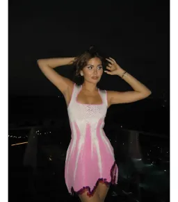 Ph5 Alyssa Wavy Tank Dress in Mulberry Size AU 8 for rent on The Volte - image 3