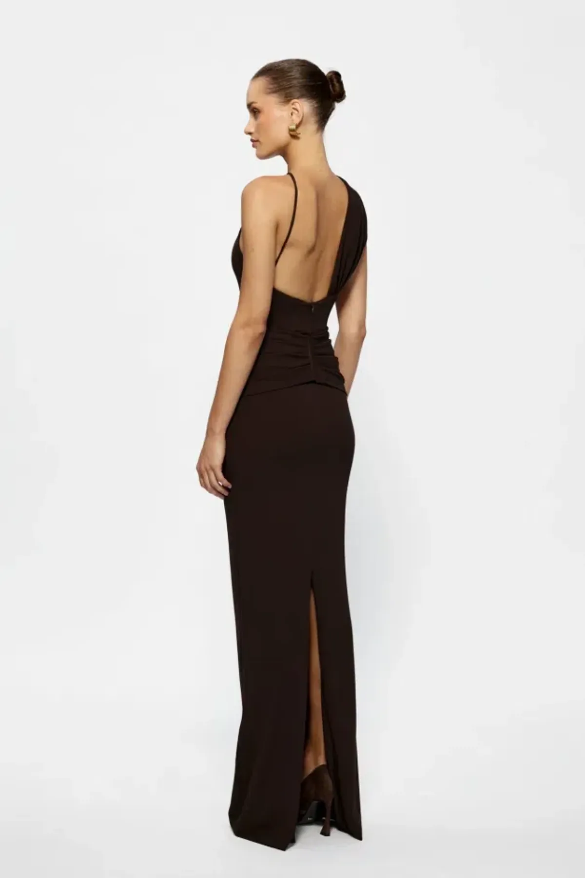 Effie Kats Greer Gown in Chocolate Size AU 10 - Image 3