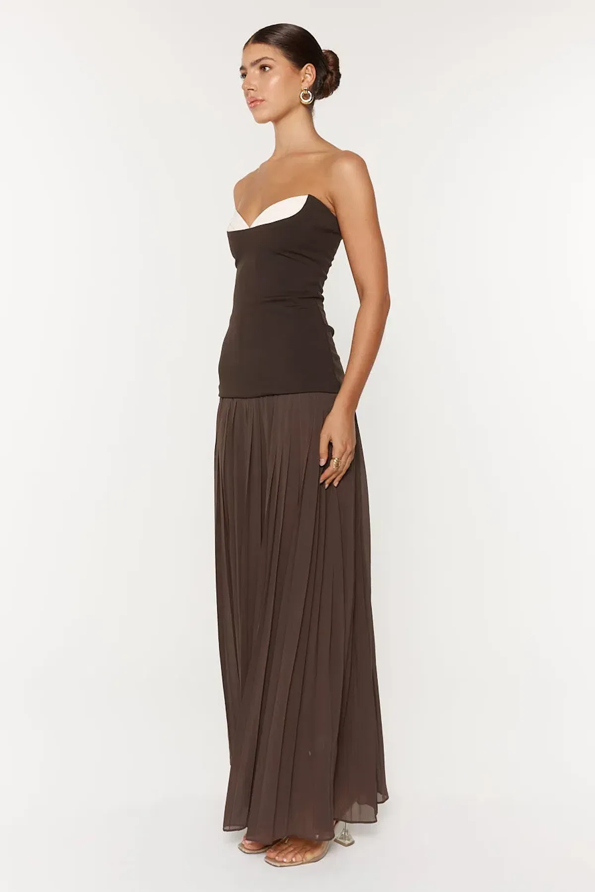 She is Olla Nicolette Maxi Dress Espresso Size 8  - Image 3