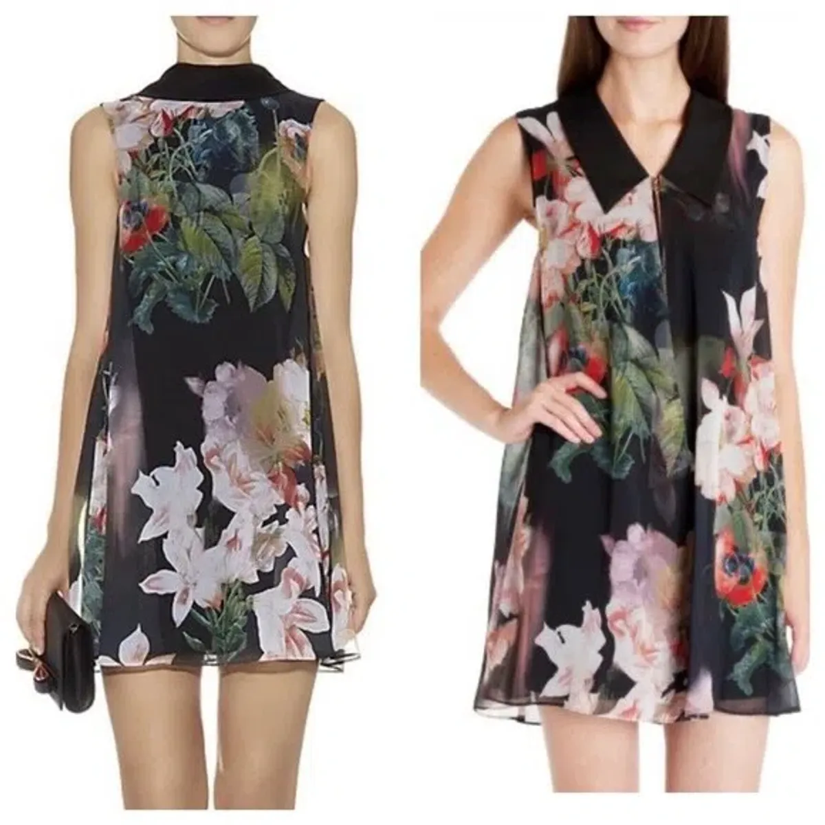 Ted Baker Georgah Opulent Bloom Floral Mini Dress Size 8 - Image 2