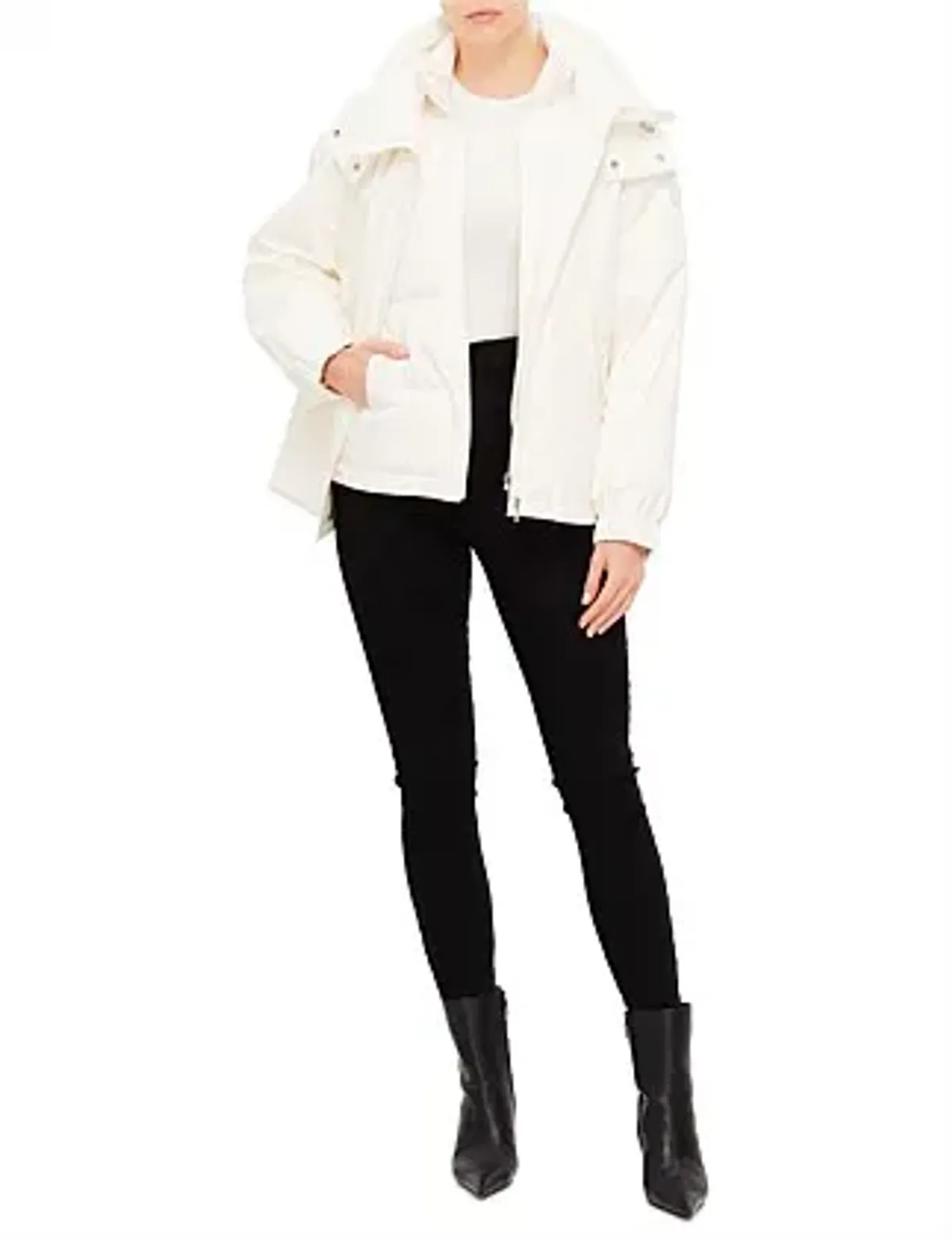 Yves Solomon Technical Fabric Cropped Jacket White - Image 5