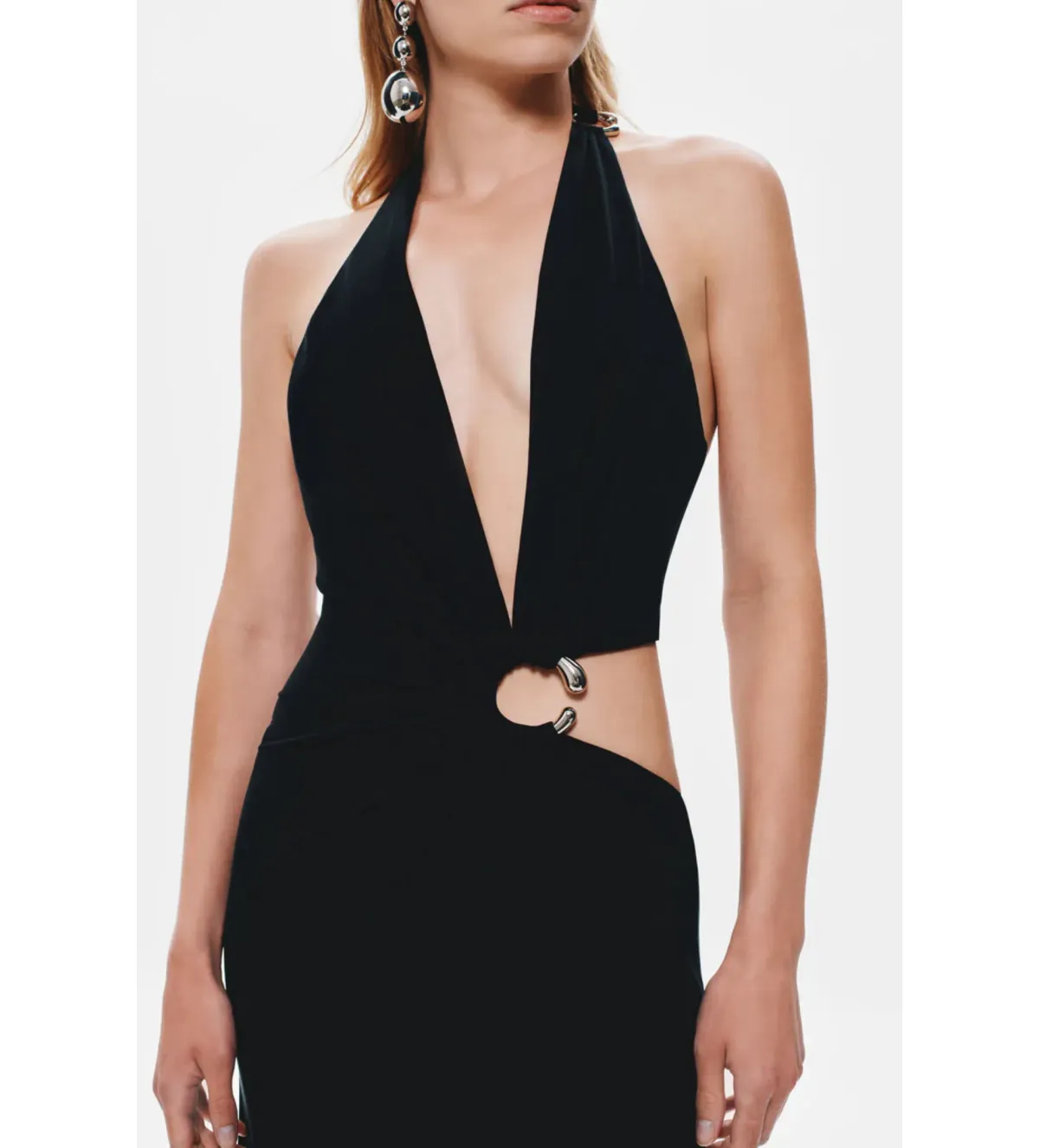 Misha Devon Cupro Maxi Dress Black Size 6 - Image 3