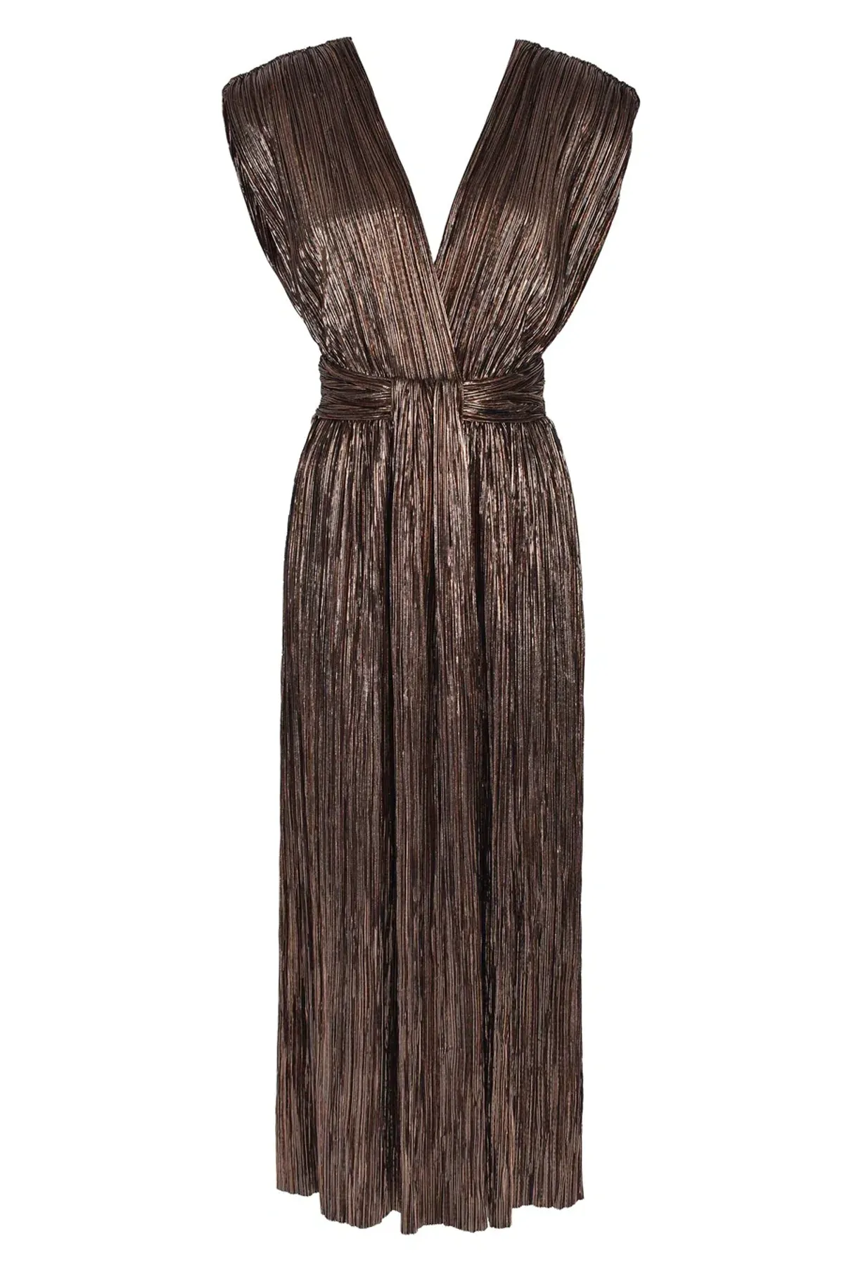 Sabina Musayev Margot Midi Dress in Bronze Black  Size L AU 12 - Image 4
