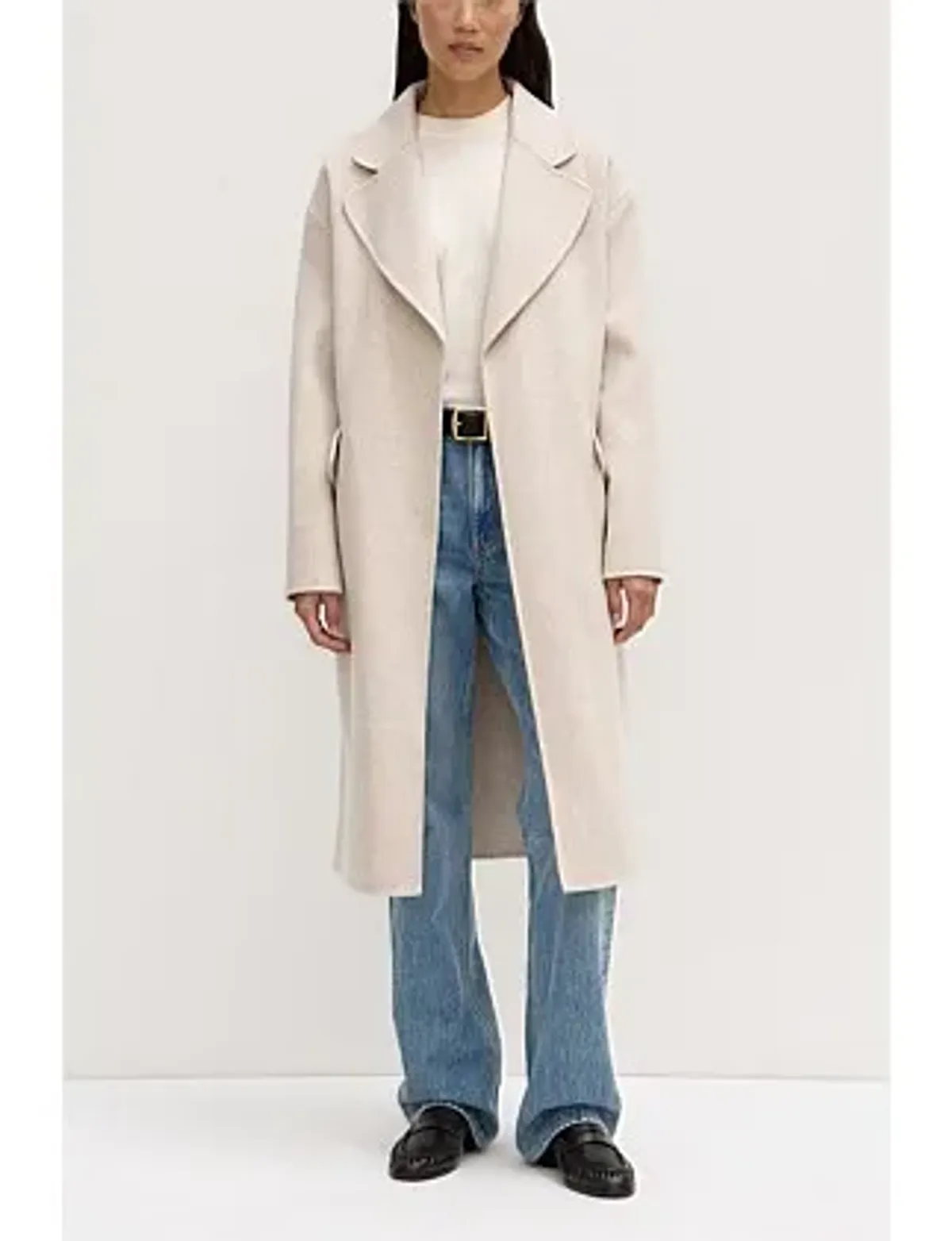 Assembly Label Sadie Single Breasted Wool Coat Oat Marle Size 10/M - Image 2