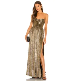 Bronx and Banco Florence Strapless Gown Gold Size XS/AU 6 for rent on The Volte - image 1