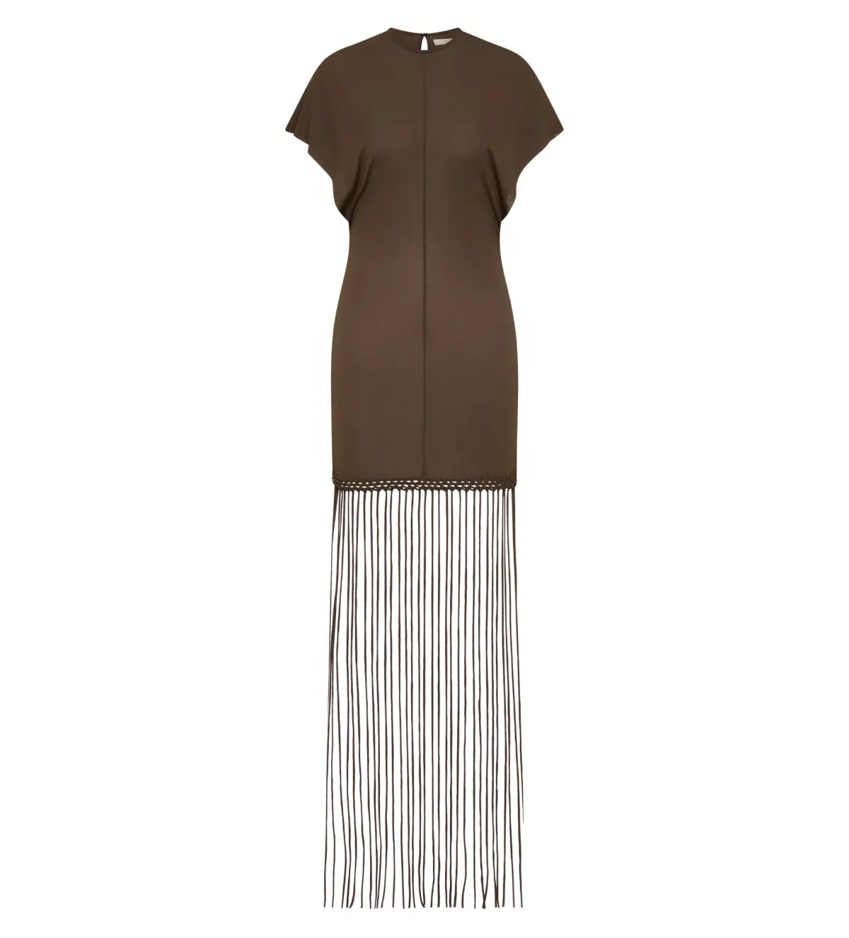 Faithfull the Brand Brita Fringe Mini Dress Chocolate Brown Size 10/M - Image 5