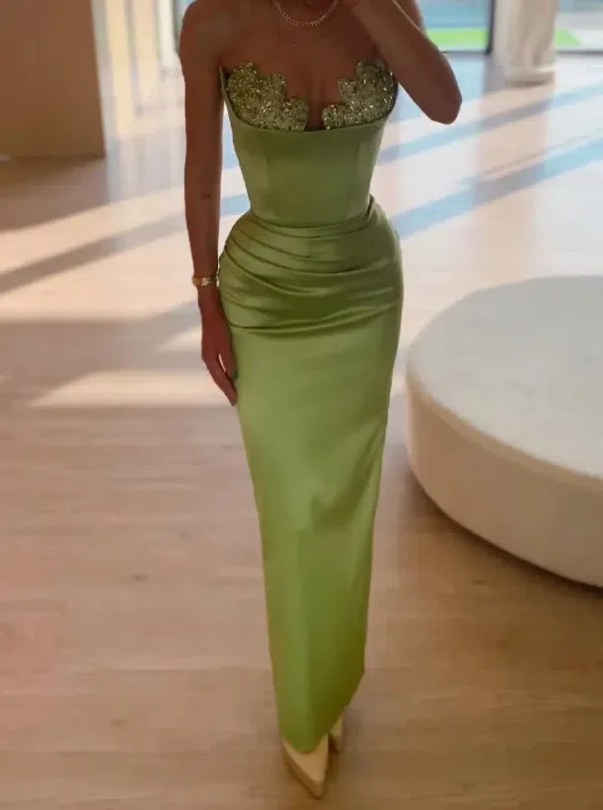 Lia Green Gown Size 8 - Image 1