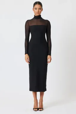 Bianca and Bridgett Olivia Midi Dress Black Size 14 for rent on The Volte - image 1