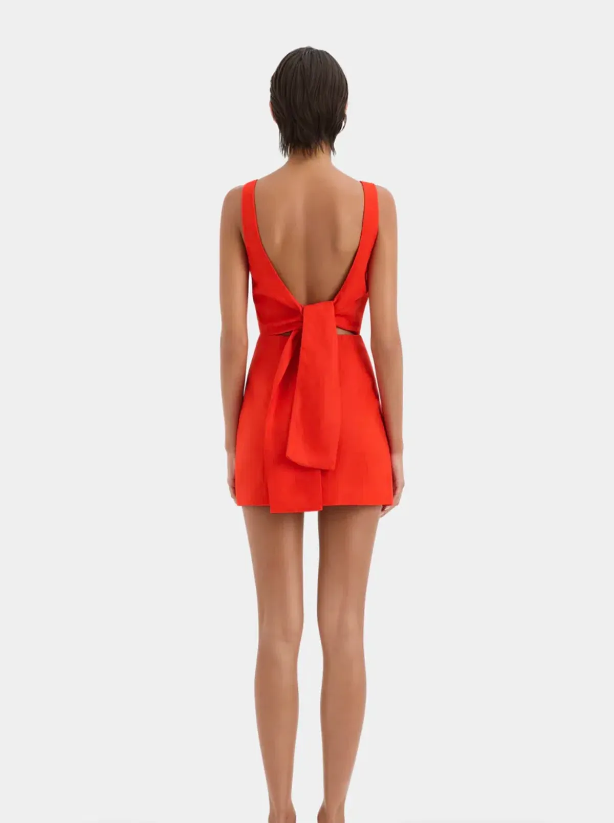 Sir Iris Linen Mini Dress Scarlet Size AU 10 - Image 2