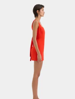 Sir Iris Linen Mini Dress Scarlet Size AU 10 for rent on The Volte - image 3