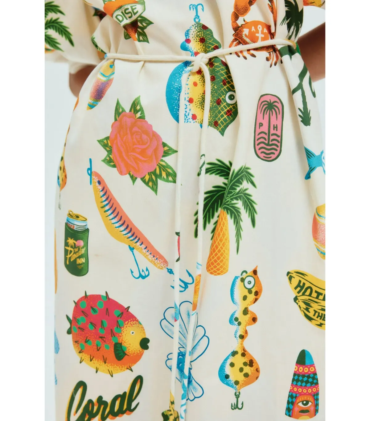 Alemais Samaki Puff Sleeve Midi Dress Print Size AU 6 - Image 2