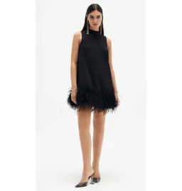 Rachel Gilbert Linc Mini Dress Black Size 10 for rent on The Volte - image 1