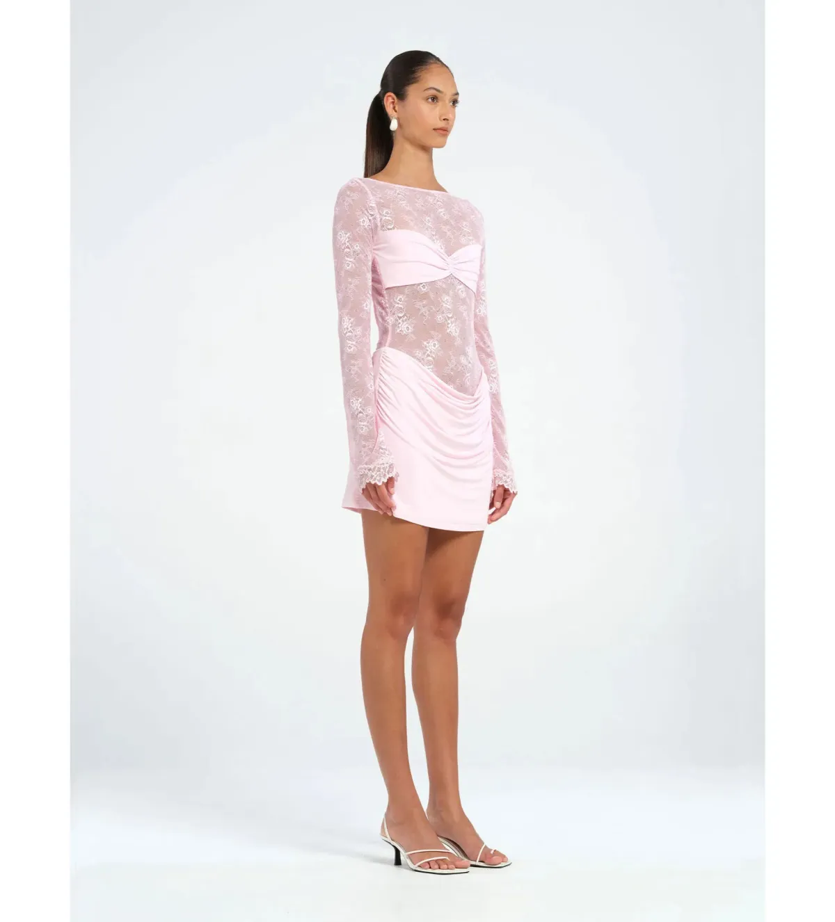 Benni Oskar Mini Dress in Baby Pink Size S / AU 8 - Image 2