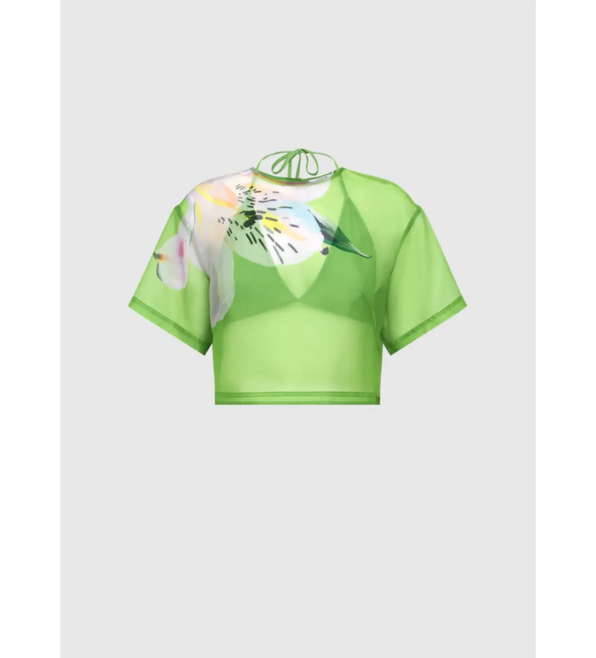 Leo Lin Indie Sleeve Top  Valeria Skirt Set Lily Print in Parakeet Size 8 - Image 1