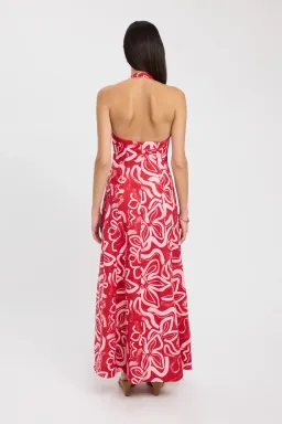 Kookai Soley Halter Maxi Dress Print Size 8 for rent on The Volte - image 3