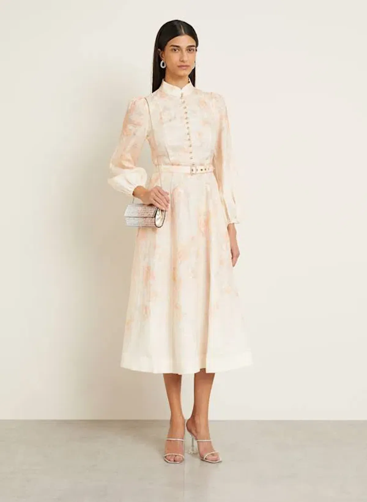 Zimmermann Crush Buttoned Midi Dress Size AU 14 - Image 4