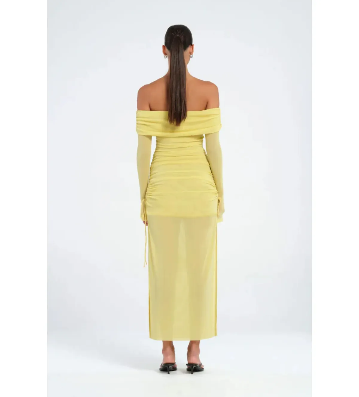 Benni Blaire Midi Dress in Lemon Size AU 10 - Image 5