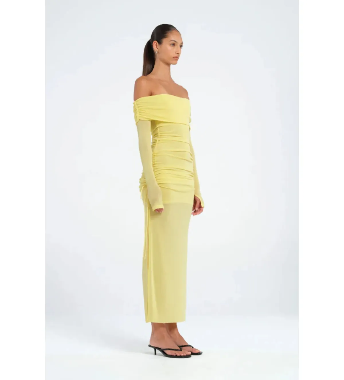 Benni Blaire Midi Dress in Lemon Size AU 10 - Image 3