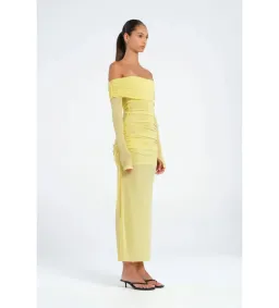 Benni Blaire Midi Dress in Lemon Size AU 10 for rent on The Volte - image 3