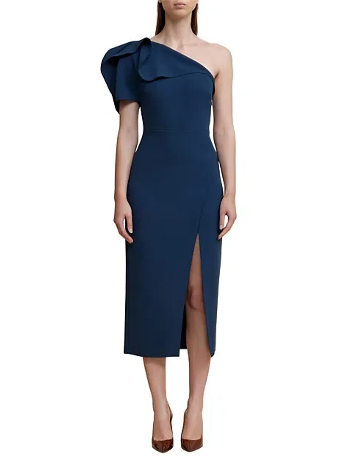 Acler Rogeron Midi Dress Sea Blue Size 8 - Image 1