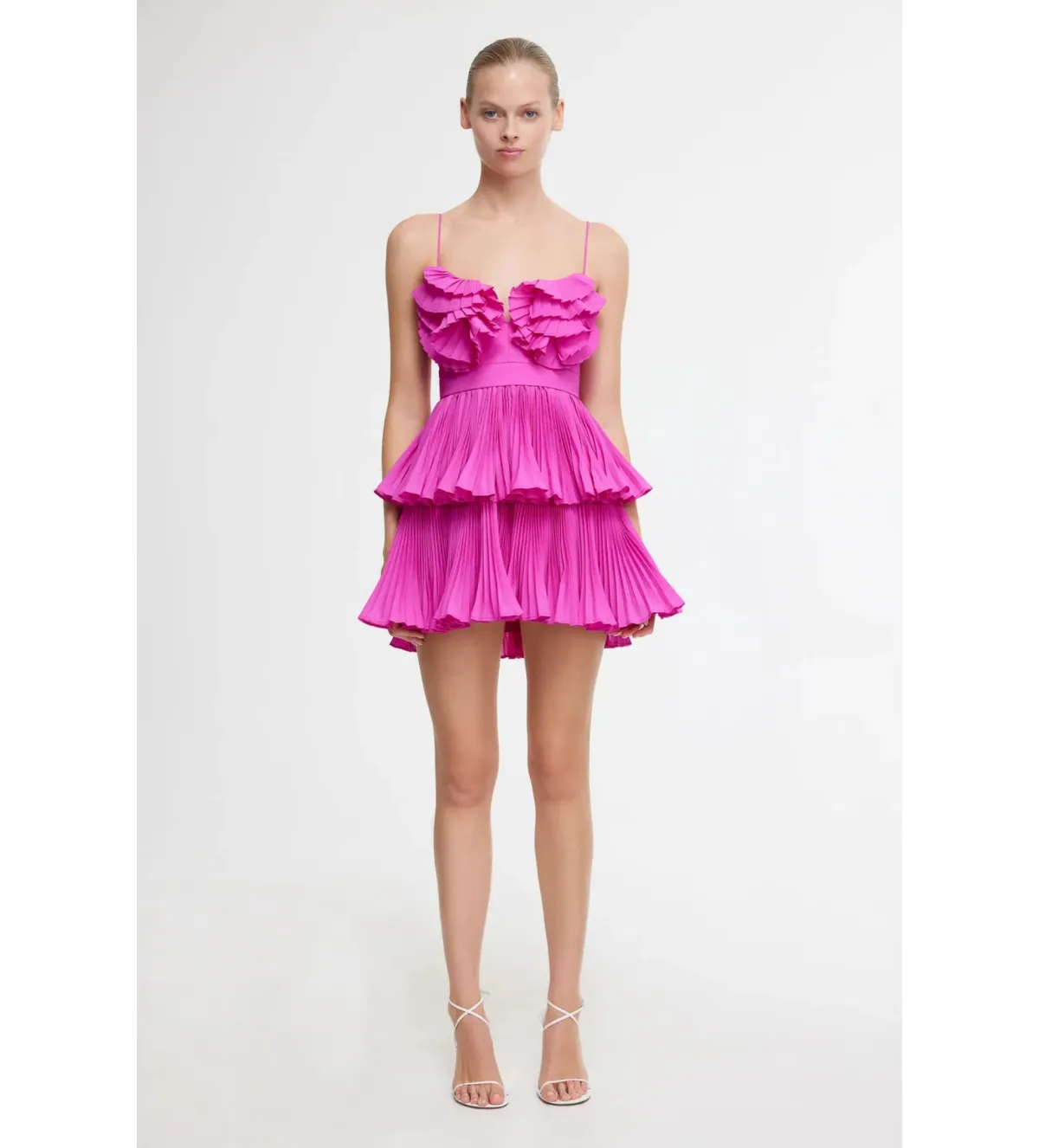 Acler Griffith Mini Dress Fuchsia Size 10 - Image 1