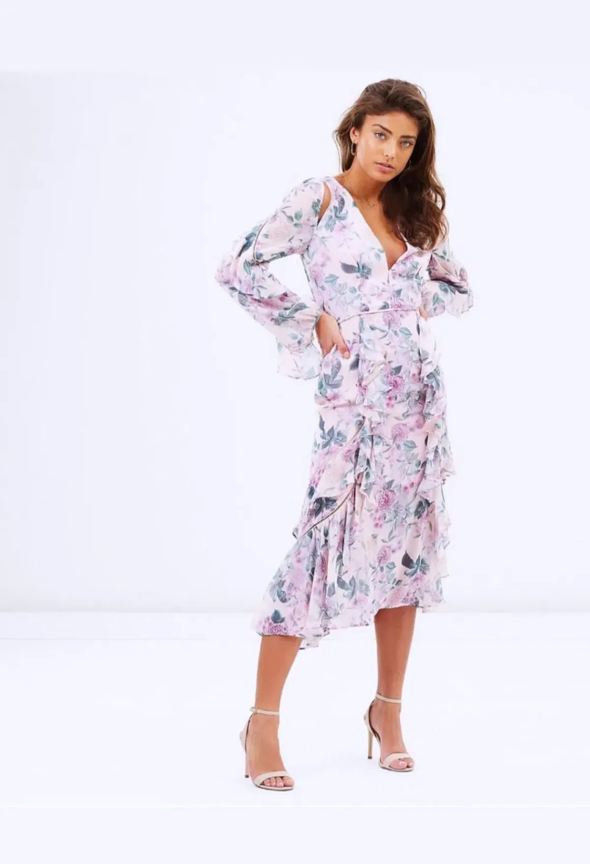Talulah Pleasure Midi Dress Floral Size 8 - Image 1