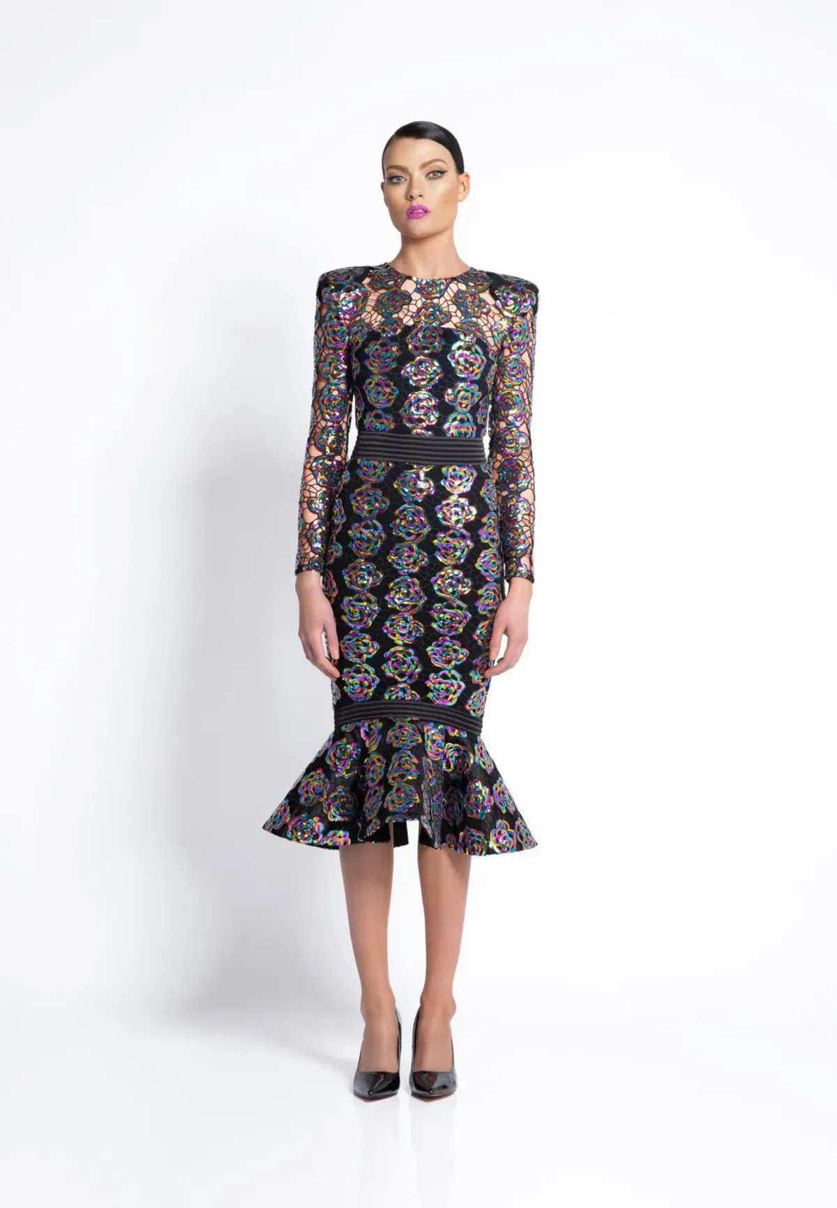 Zhivago Mokai Nights Midi Dress in Multi Size 8 - Image 1