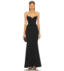 Michael Costello Billie Gown in Black Size XS/AU6 for rent on The Volte - image 1