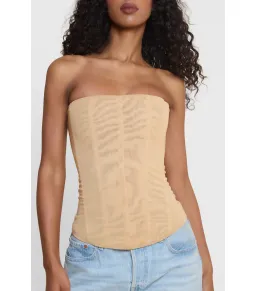 Leau Muse Mesh Corset Top Tan Size M / AU 10 for rent on The Volte - image 2