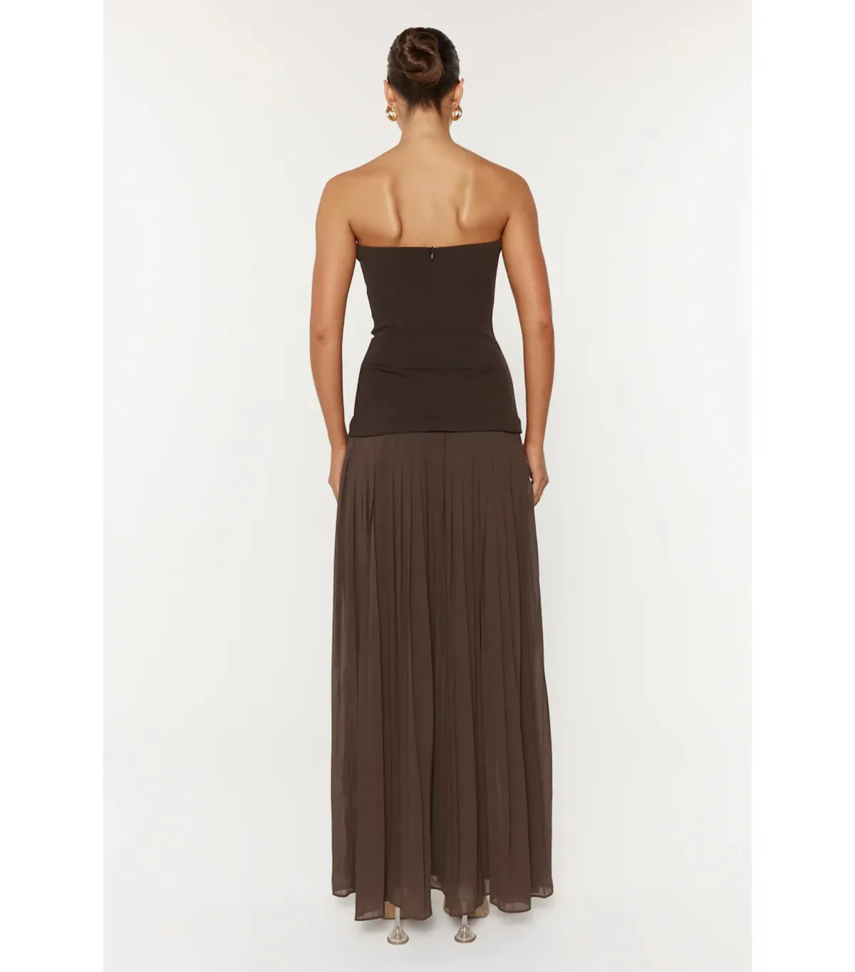She is OLLÁ Nicolette Maxi Dress Espresso Size M / AU 10 - Image 3