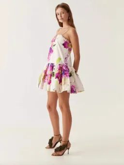 Aje Willow Sweetheart Mini Dress Floral Wild Hydrangea Size 8 for rent on The Volte - image 3