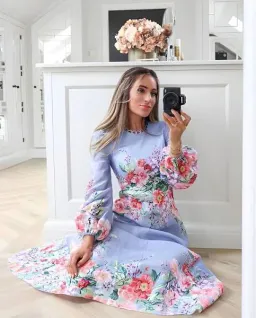 Zimmermann Bellitude Floral Maxi Dress in Cornflower Size 1 AU 10 for rent on The Volte - image 4