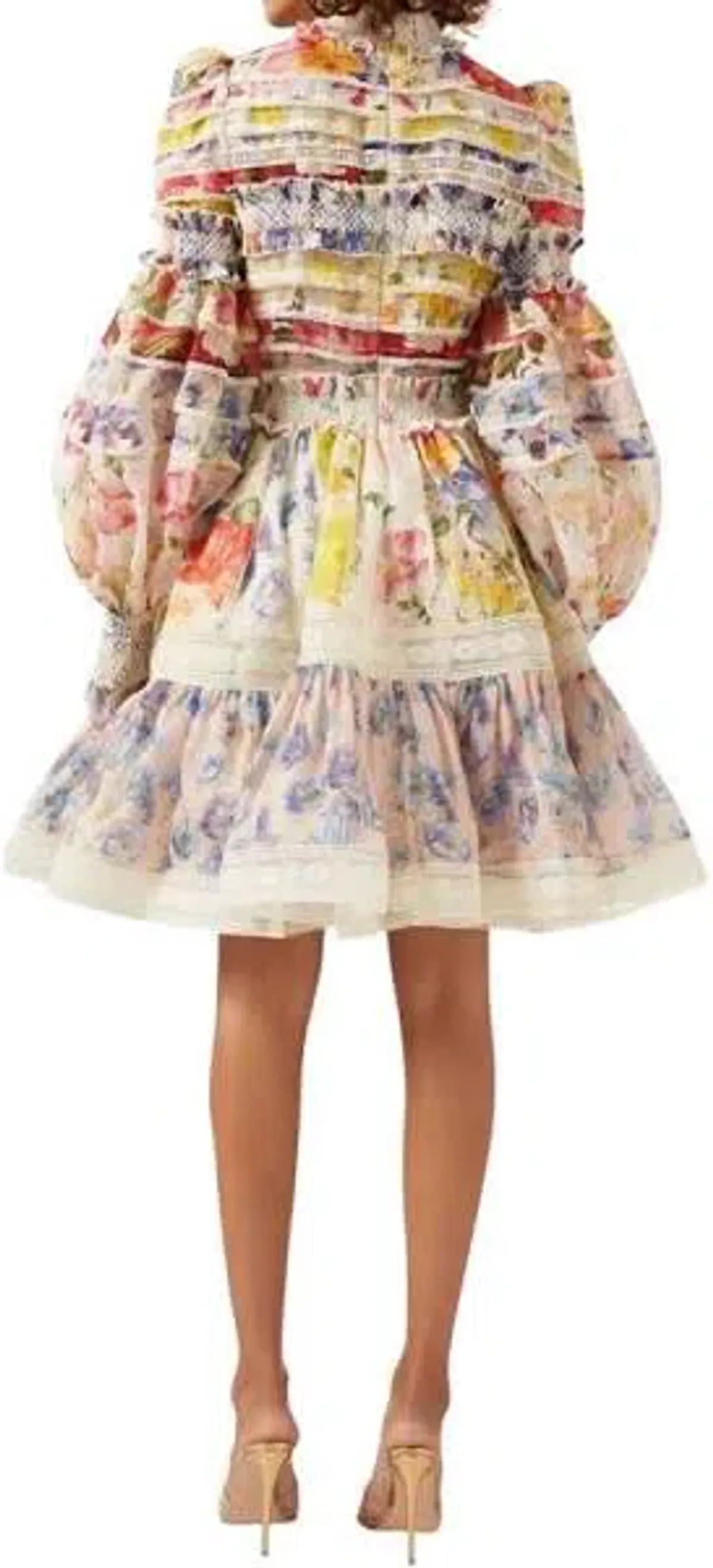 Zimmermann Dress Wonderland Smocked Mini Size AU 14 - Image 2