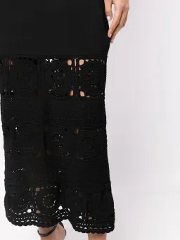 Rebecca Vallance Romina Crochet Trimmed Midi Dress Black Size L AU 12 for rent on The Volte - image 4