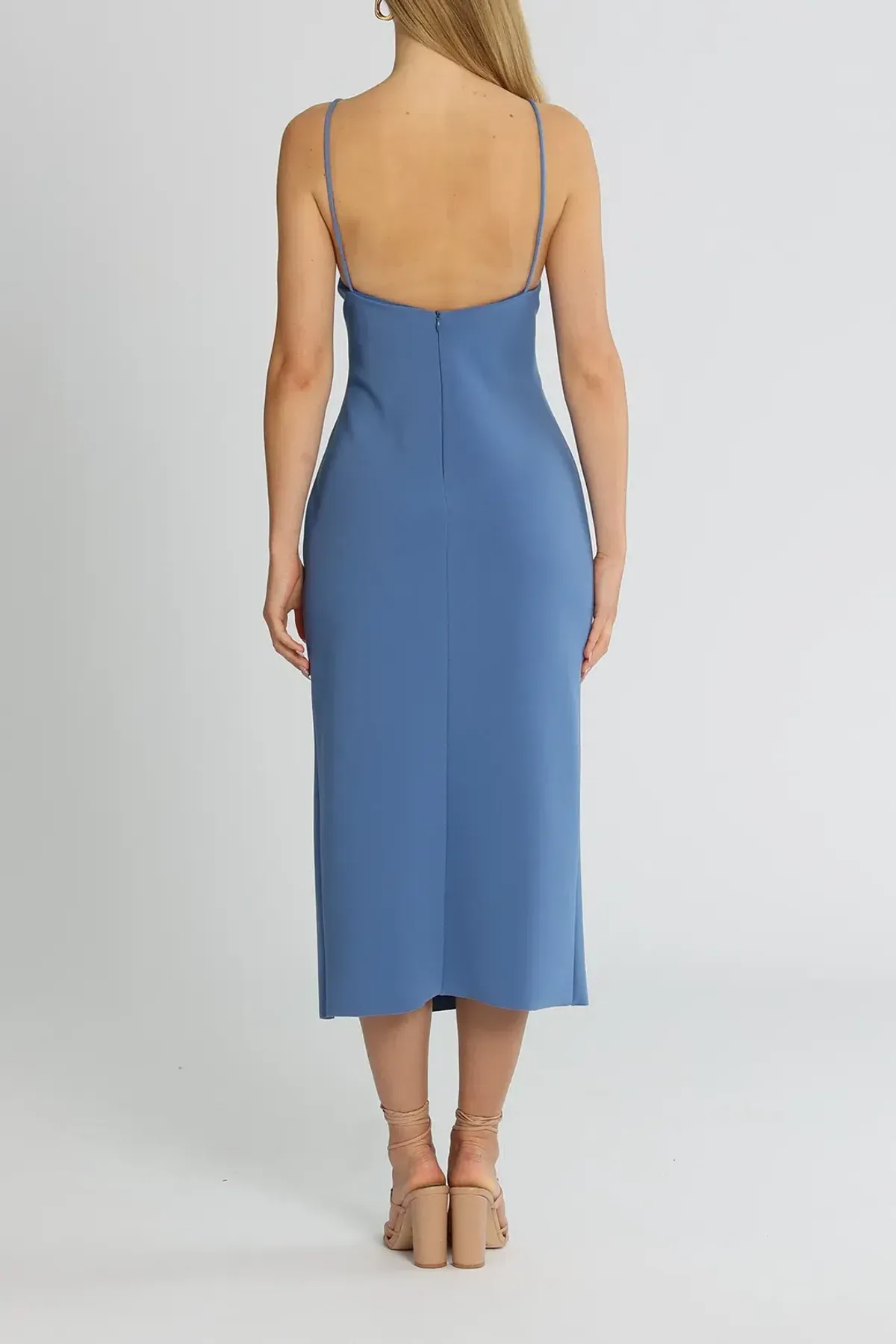 Bec and Bridge Josette Midi Cutout Dress Blue Size AU 14 - Image 3